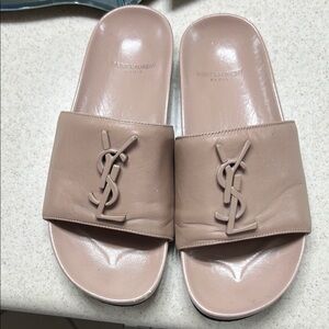 Yves Saint Laurent Nude Slide Sandals